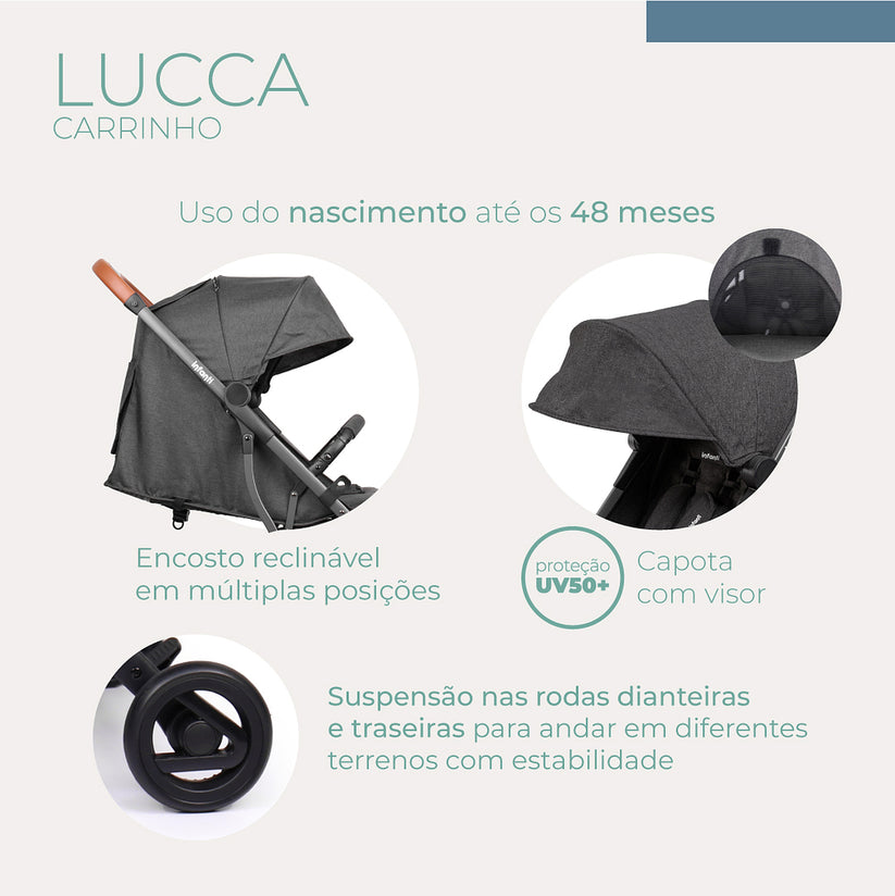 CARRINHO LUCCA PRETO - INFANTI