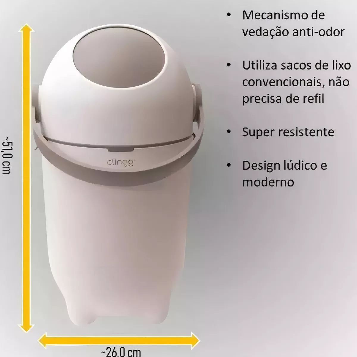 LIXEIRA MÁGICA DE FRALDA ANTIODOR - CLINGO