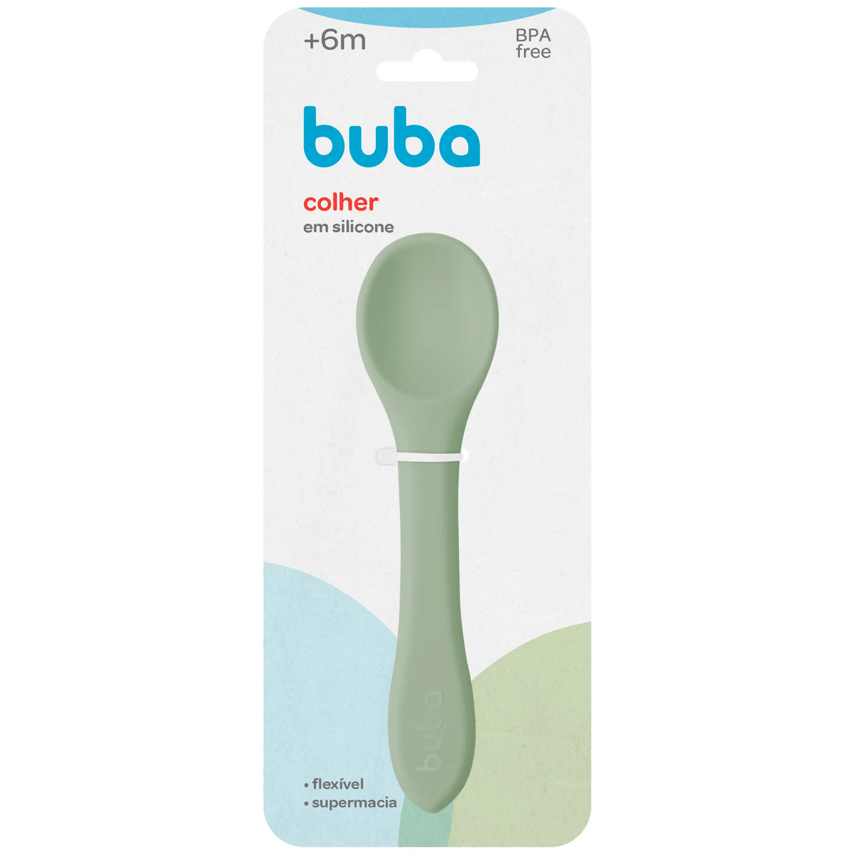 Colher Em Silicone Verde - Buba