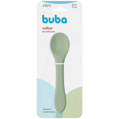 Colher Em Silicone Verde - Buba