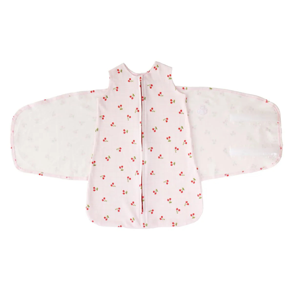 SACO DE DORMIR SWADDLE EM ALGODÃO EGÍPCIO CEREJA - CASULO DE ANJO