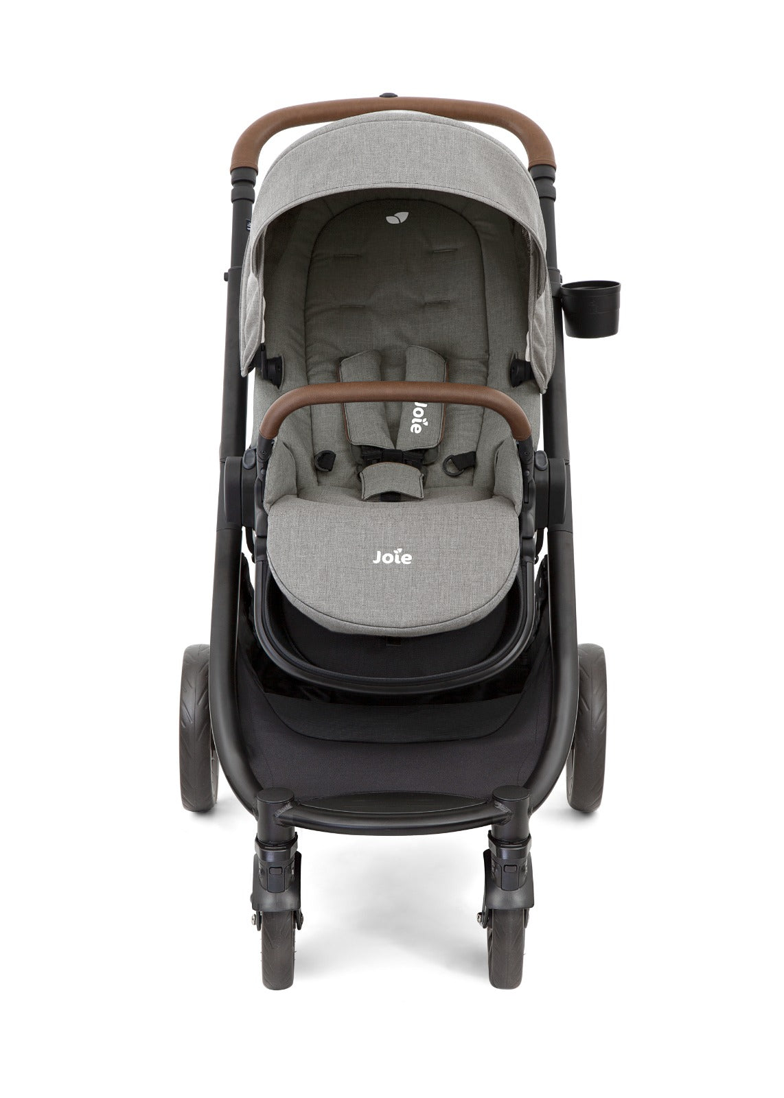TRIO VERSATRAX-E: CARRINHO, BBC E MOISÉS CINZA PEBBLE - JOIE