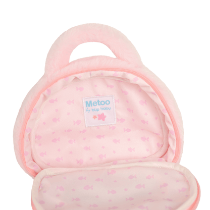 Bolsa Plush Coelha Rosa com Laço e Alça de Mão - Metoo