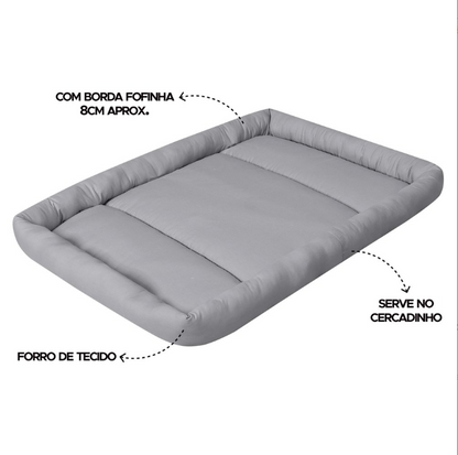 Colchonete Basic Dobrável 100% algodão Cinza - Batistela Baby