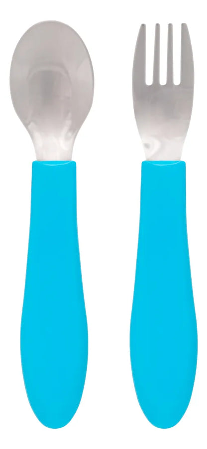 Kit Talheres Buba Zoo Azul - Buba