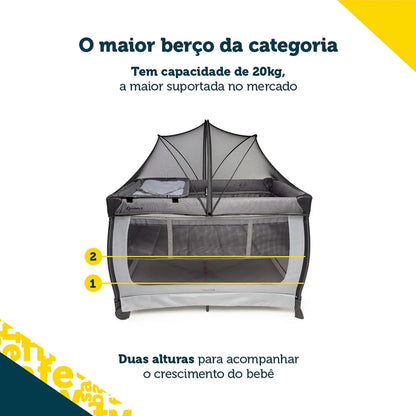 Berço Portátil Falcon Sf1 Grey Night - Safety