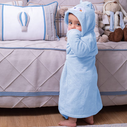 ROUPÃO ANIMADO RAPOSA AZUL - LAÇO BEBÊ