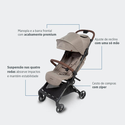 Carrinho Oslo Carbon Max Twillic Truffle - Maxi-cosi