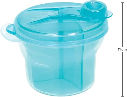 Pote Para Leite Em Pó Com Divisória Azul - Buba