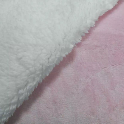 Cobertor Microfibra Plush com Sherpa Rosa Bebê - Laço Bebê