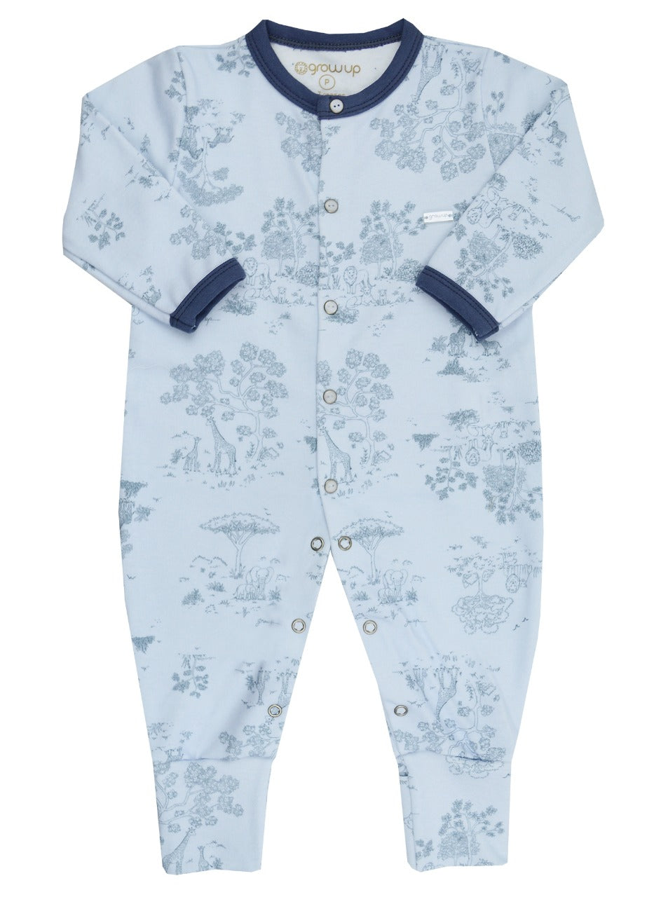 Macacão Toile De Jouy Azul - Grow Up
