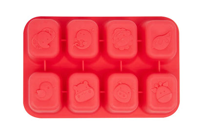 Forma para Congelar com 8 Cubos de 30ml Vermelho - Marcus e Marcus