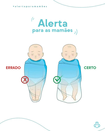 Saco de Dormir em Soft anti pilling - Swaddle - Casulo de Anjo